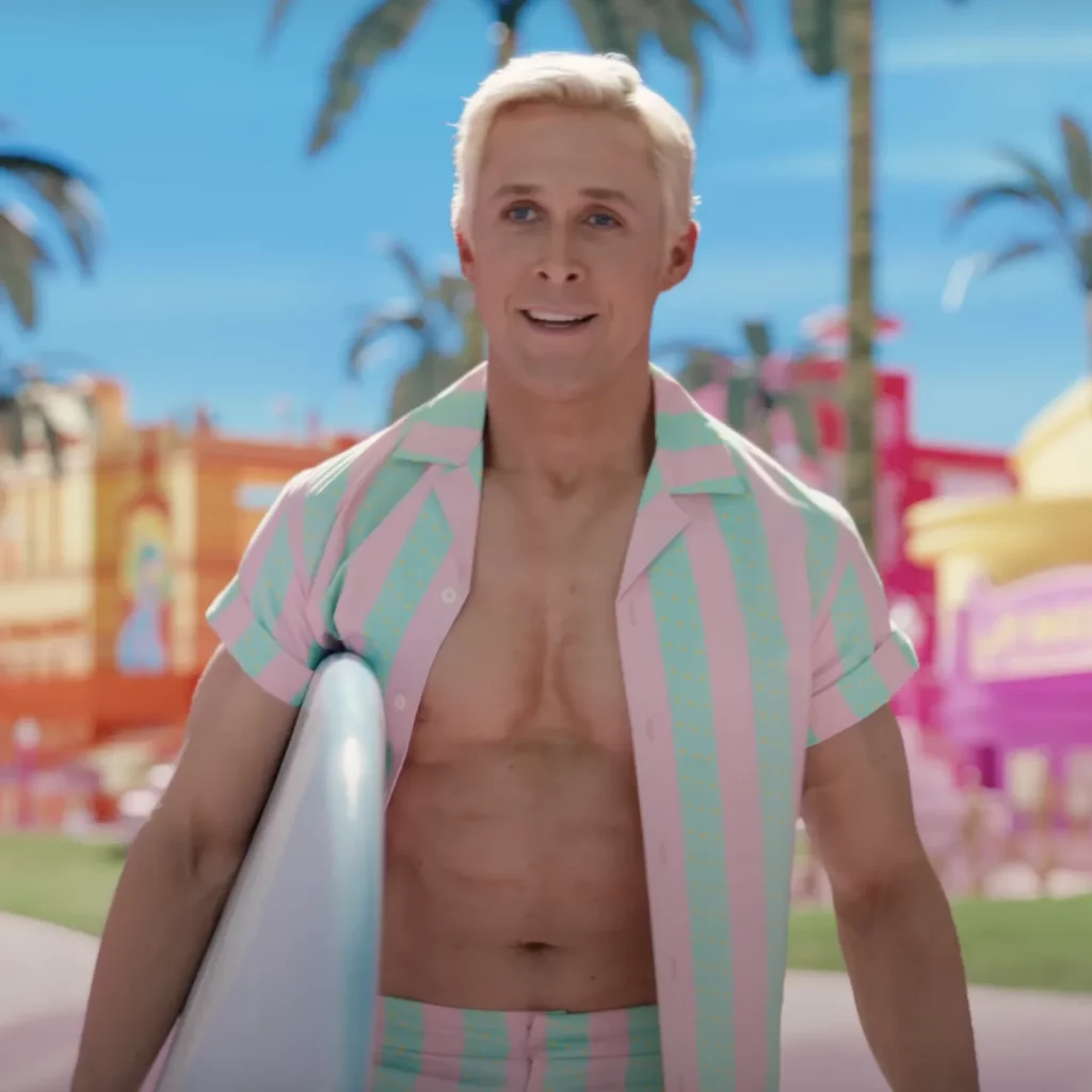 Ryan Gosling desnuda su torso como Ken en Barbie