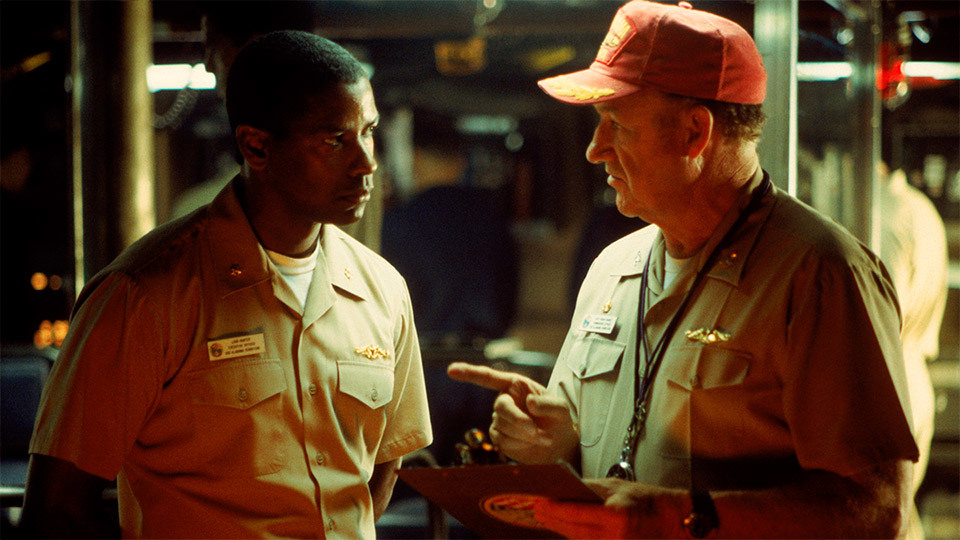 Gene-Hackman-Denzel-Washington-Marea_1945025534_4747628_960x540 El submarino como teatro de guerra: la puesta en escena de 'Marea roja' de tony scott
