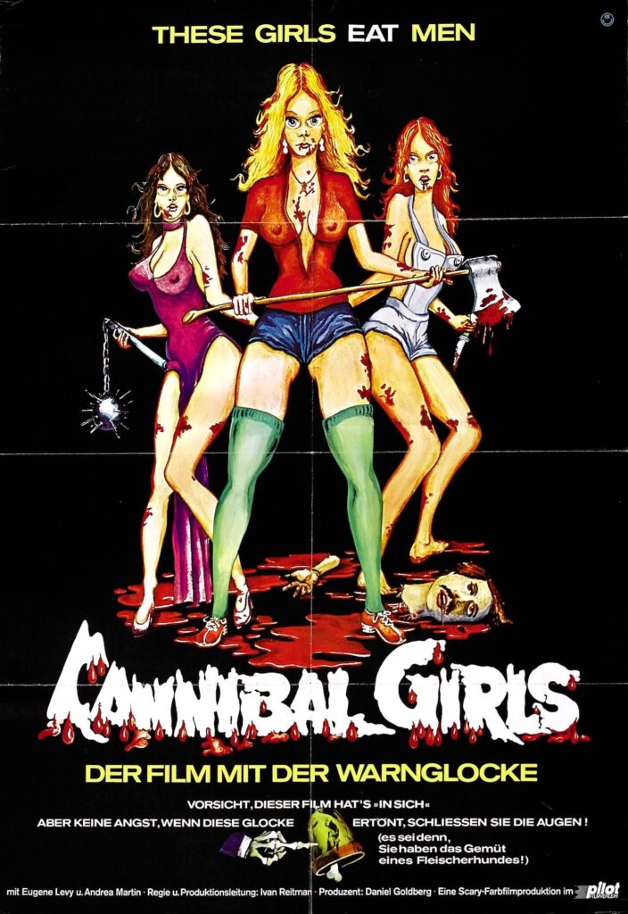 MV5BMmU3MTBiN2MtNDNjMy00OTczLTk1ZGYtNDY0MWRhYmVkZTFmXkEyXkFqcGc@._V1_-704x1024 Ver 'Mujeres Caníbales' en formato VHS: el festín de la serie B bajo la mirada irreverente de Ivan Reitman