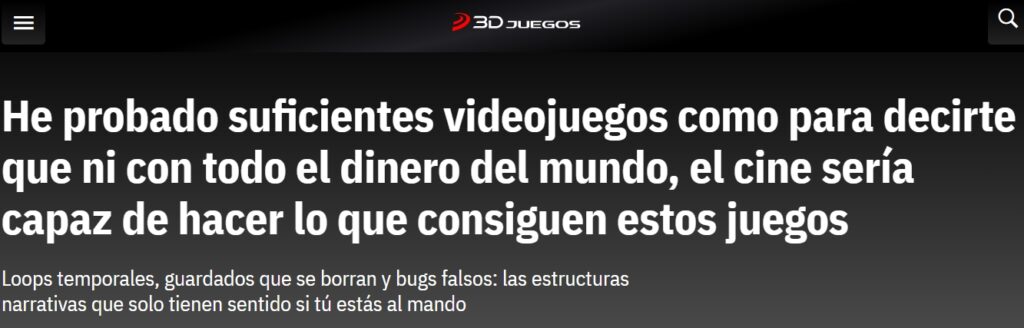 Captura-de-pantalla_21-7-2025_174449_www.3djuegos.com_-1024x328 A 3DJuegos: Cuando el cine no quiere parecerse al videojuego (y es el videojuego el que no debería copiar al cine)