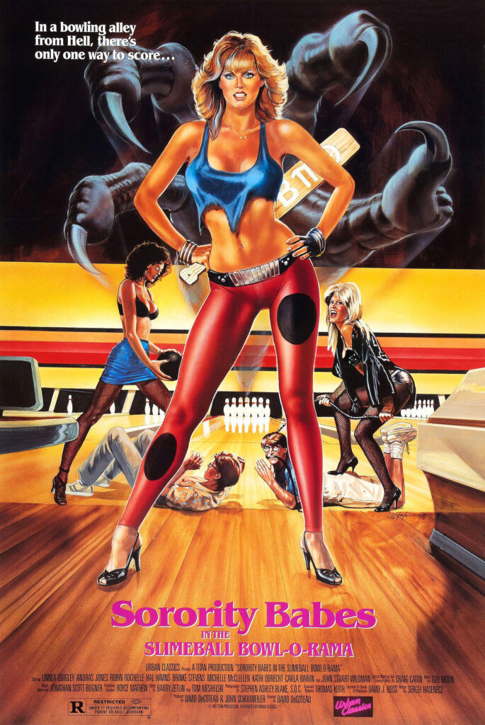 MV5BZGQzM2Y4MGQtMzJiYS00YmNkLThjNTYtYzI5NTRiYWRmNjk5XkEyXkFqcGc@._V1_-685x1024 Ver o descargar 'Chicas de fraternidad en la bolera' (1988): el aquelarre fluorescente que prometía más de lo que sabía conjurar