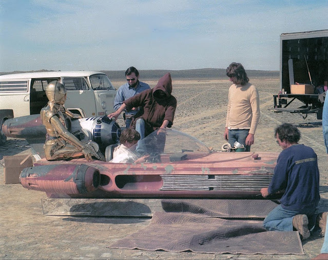 the-landspeeder-behind-the-scenes-2 Así hizo George Lucas que el landspeeder de Luke Skywalker flotara en Star Wars (1977)