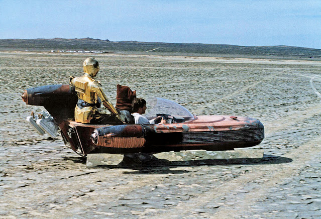 the-landspeeder-behind-the-scenes-3 Así hizo George Lucas que el landspeeder de Luke Skywalker flotara en Star Wars (1977)